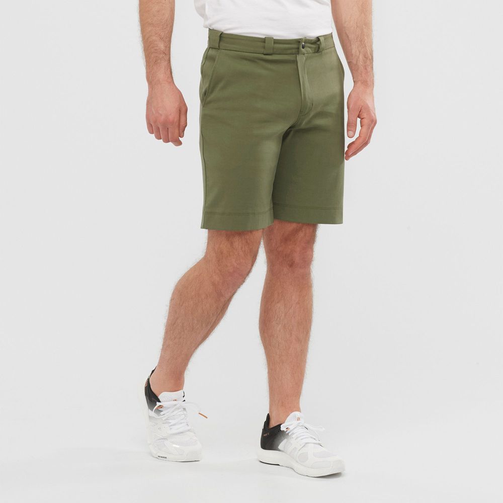 Pantalones Cortos Salomon Hombre Verde Oliva - Salomon Argentina OUTLIFE CHINO M,204596-JVE